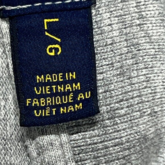 Polo Ralph Lauren Mens Large Classic Fit Grey Pullover Golf Sports Black Pony - Picture 3 of 10